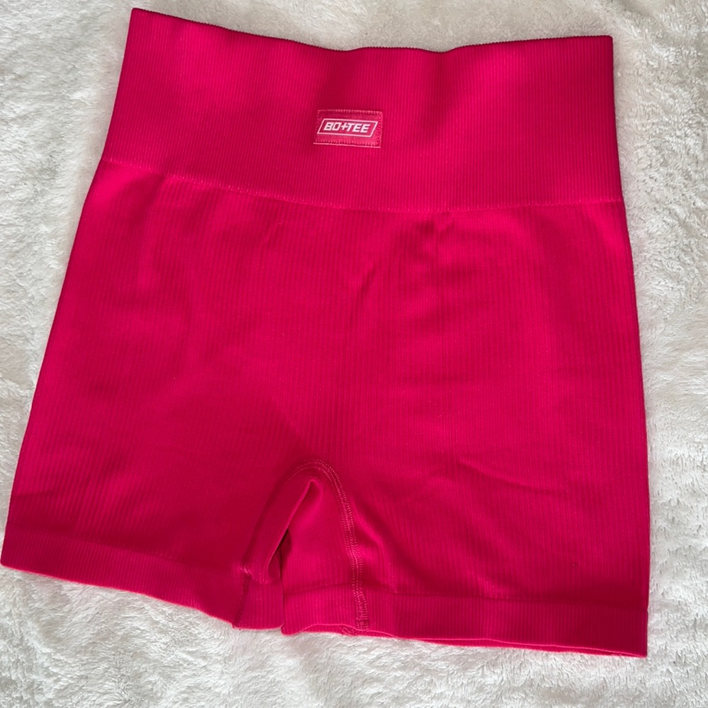 Bo+Tee Pink Biker Shorts Size: small